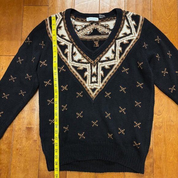 Vintage Campagnie Internationale Express Fair Isle Sweater Women Sz Medium Ramie - Picture 13 of 15